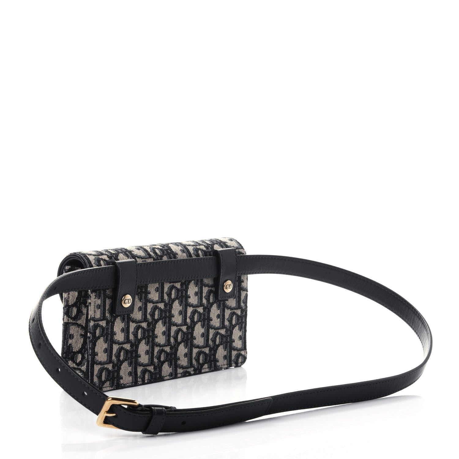 Christian Dior Oblique Saddle Belt Bag Blue 2 of 4