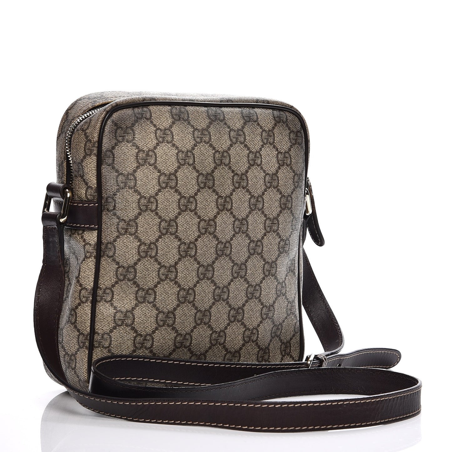 GG Plus Monogram Messenger Bag Dark Brown