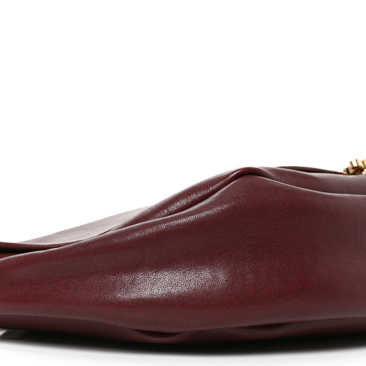Celine Shiny Lambskin Soft Triomphe Half Moon Bag Syrah 8 of 9