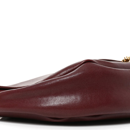 Celine Shiny Lambskin Soft Triomphe Half Moon Bag Syrah 8 of 9