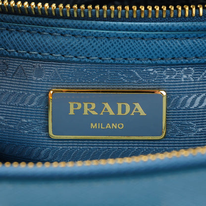 Prada Saffiano Galleria Mini Double Zip Tote Aviazione 6 of 8