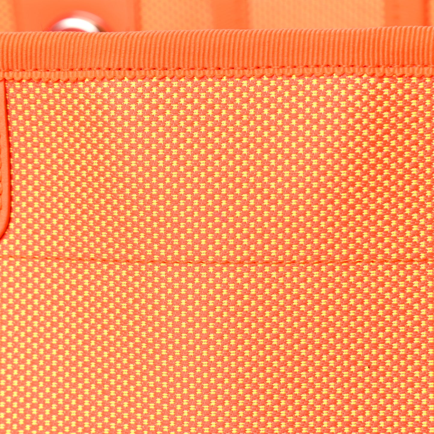 Mixed Fibers Calfskin Small Deauville Tote Orange Yellow