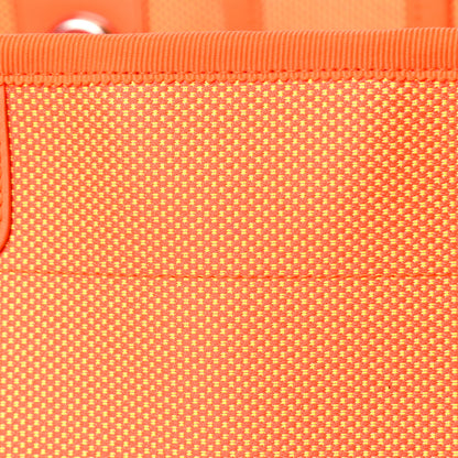 Chanel Mixed Fibers Calfskin Small Deauville Tote Orange Yellow 10 of 11