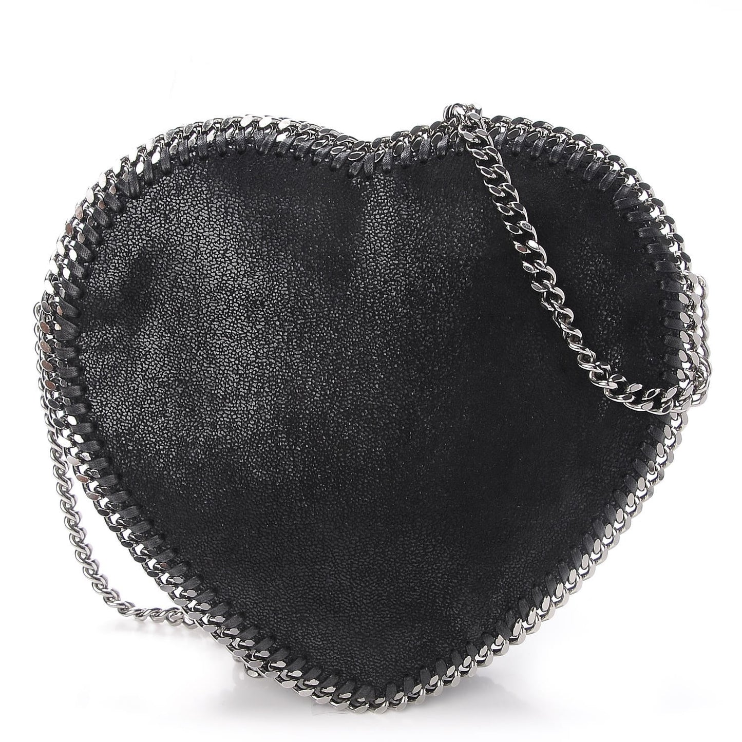 Shaggy Deer Falabella Heart Crossbody Bag Black