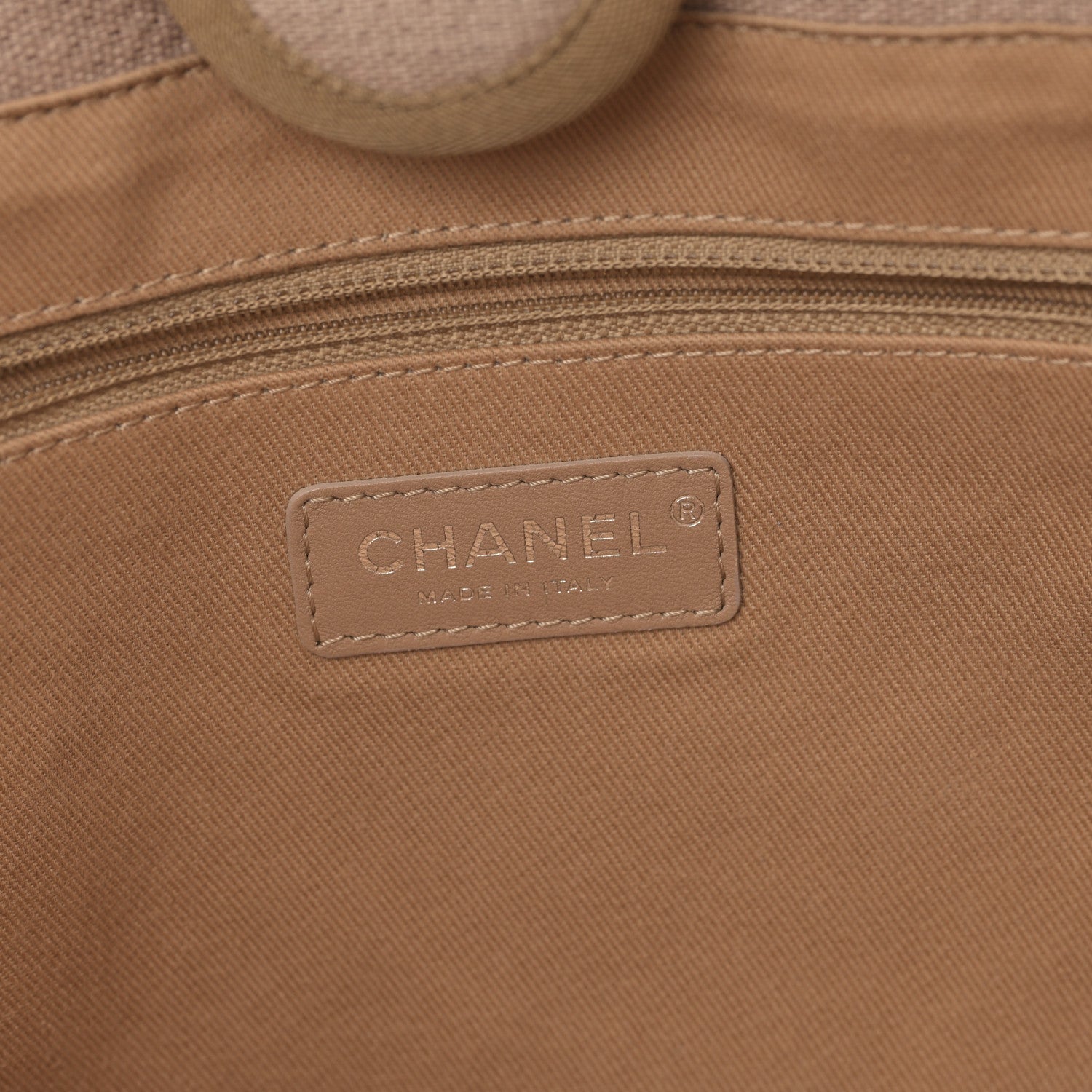 Chanel Canvas Small Deauville Tote Ecru 6 of 9