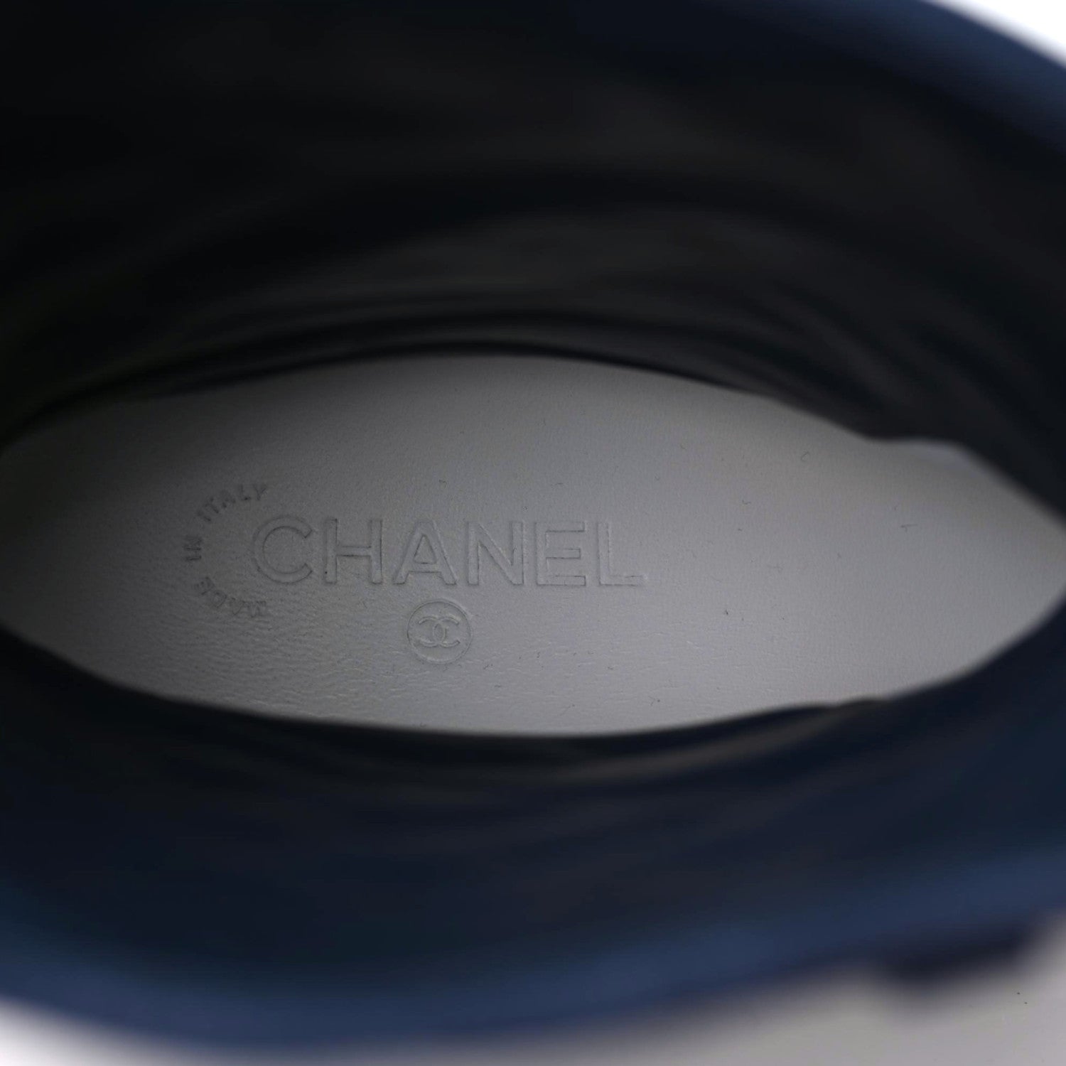 Chanel Nubuck Quilted Boots 41.5 Blue 9 of 10