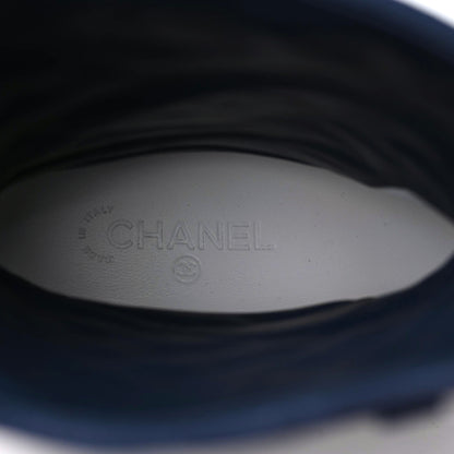 Chanel Nubuck Quilted Boots 41.5 Blue 9 of 10