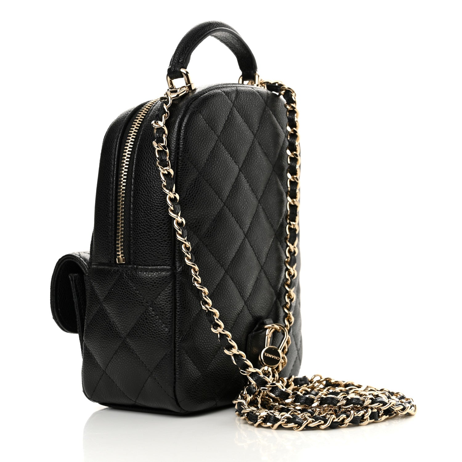 Chanel Caviar Quilted CC Mini Classic Backpack Black 3 of 11