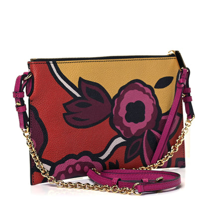 Burberry Grained Calfskin Runway Peyton Wristlet Vibrant Orange 3 of 7