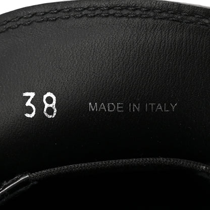 Prada Spazzolato Metal Triangle Logo 50mm Loafers 38 Black 9 of 9