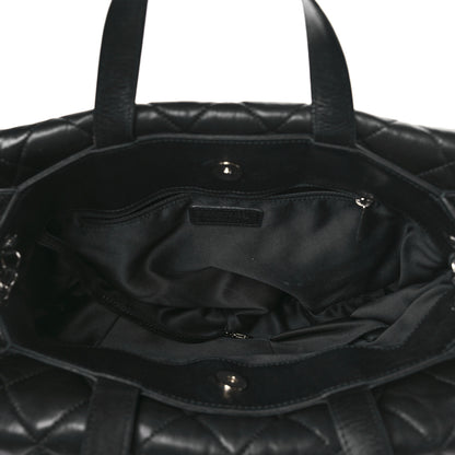 Chanel Lambskin Quilted Chanel 3 Maxi Tote Black 6 of 14