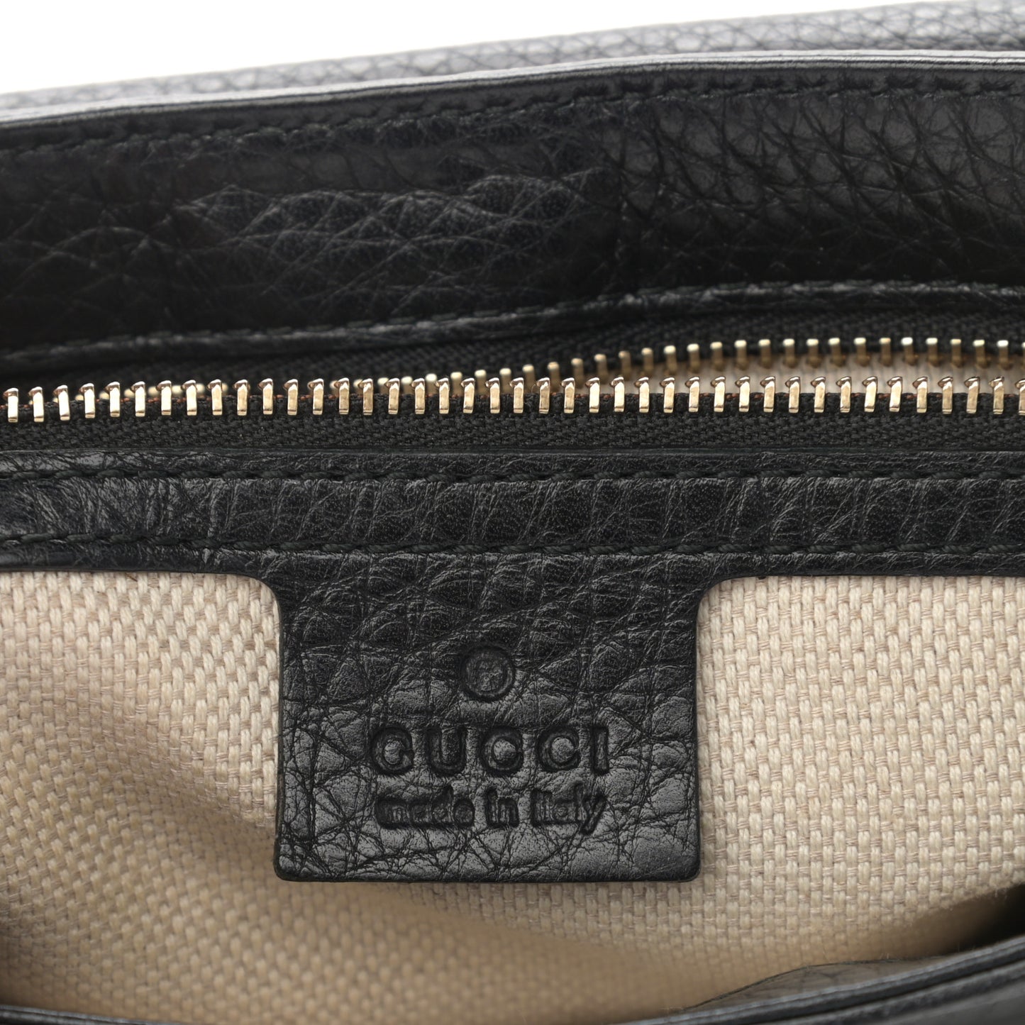 Pebbled Calfskin Medium Soho Flap Crossbody Black