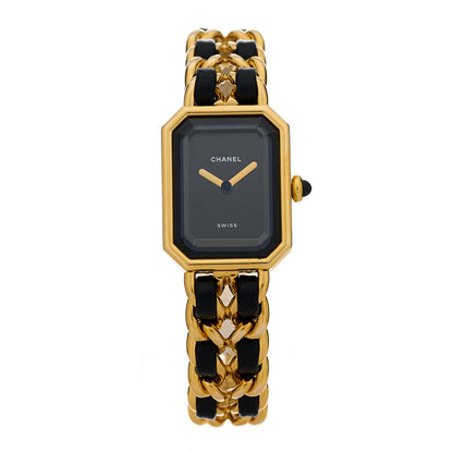 Chanel Stainless Steel Lambskin 20mm Chain Premiere Quartz Watch Gold M 1 of 4