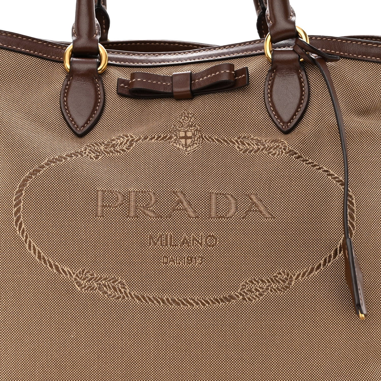 Prada Jacquard Logo Tote Moro 8 of 10