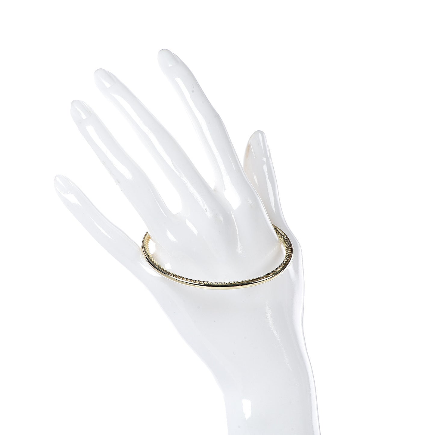 18K Yellow Gold 3mm Inside Cable Classic Bangle Bracelet
