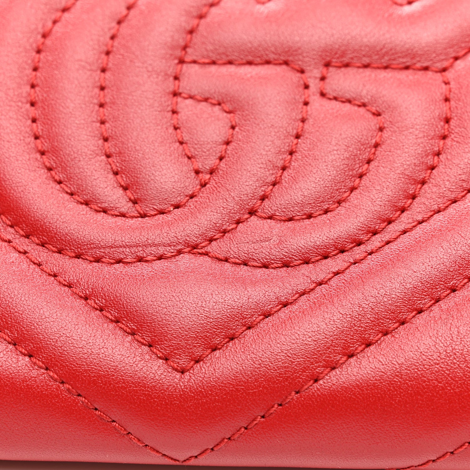 Gucci Calfskin Matelasse GG Marmont Continental Wallet Hibiscus Red 12 of 12
