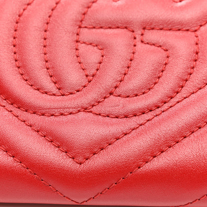 Gucci Calfskin Matelasse GG Marmont Continental Wallet Hibiscus Red 12 of 12