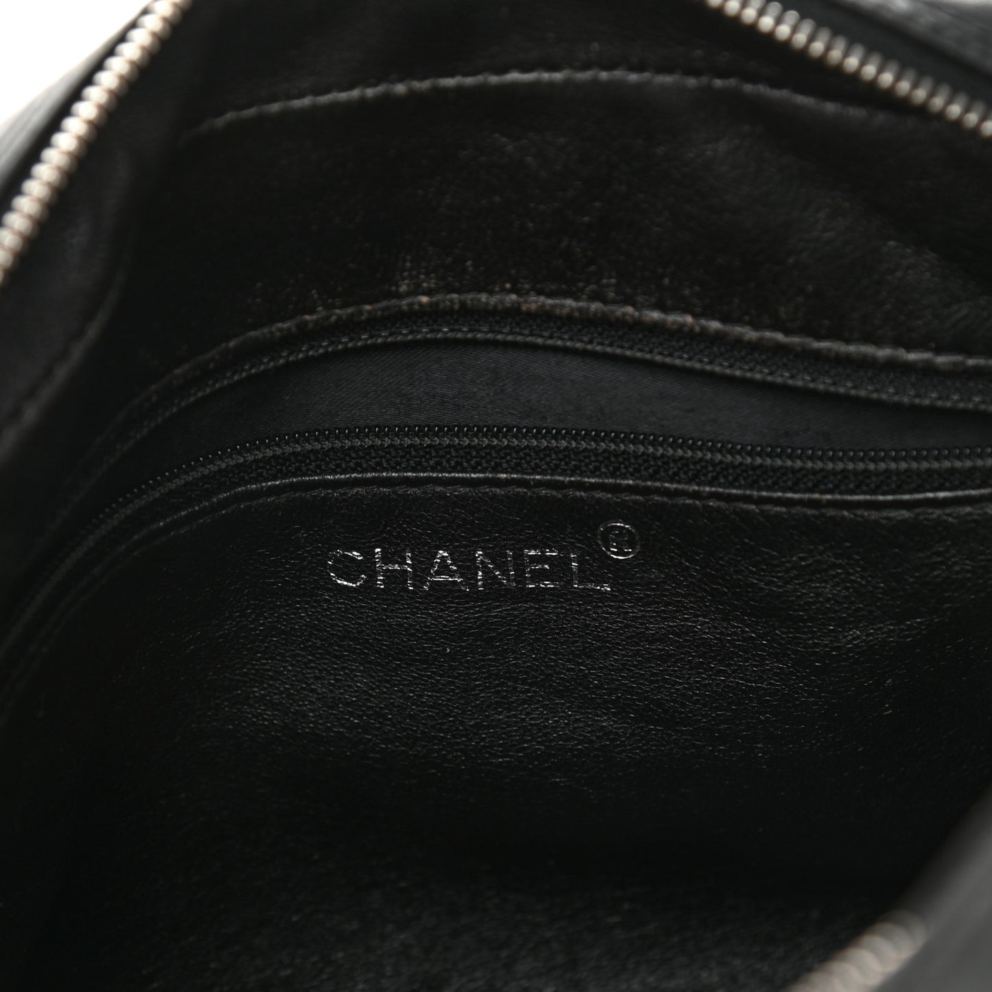 Lambskin Stitched Camera Case Black