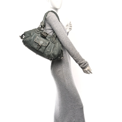 Chloe Calfskin Paddington Front Pocket Tote Gris Vert 2 of 10