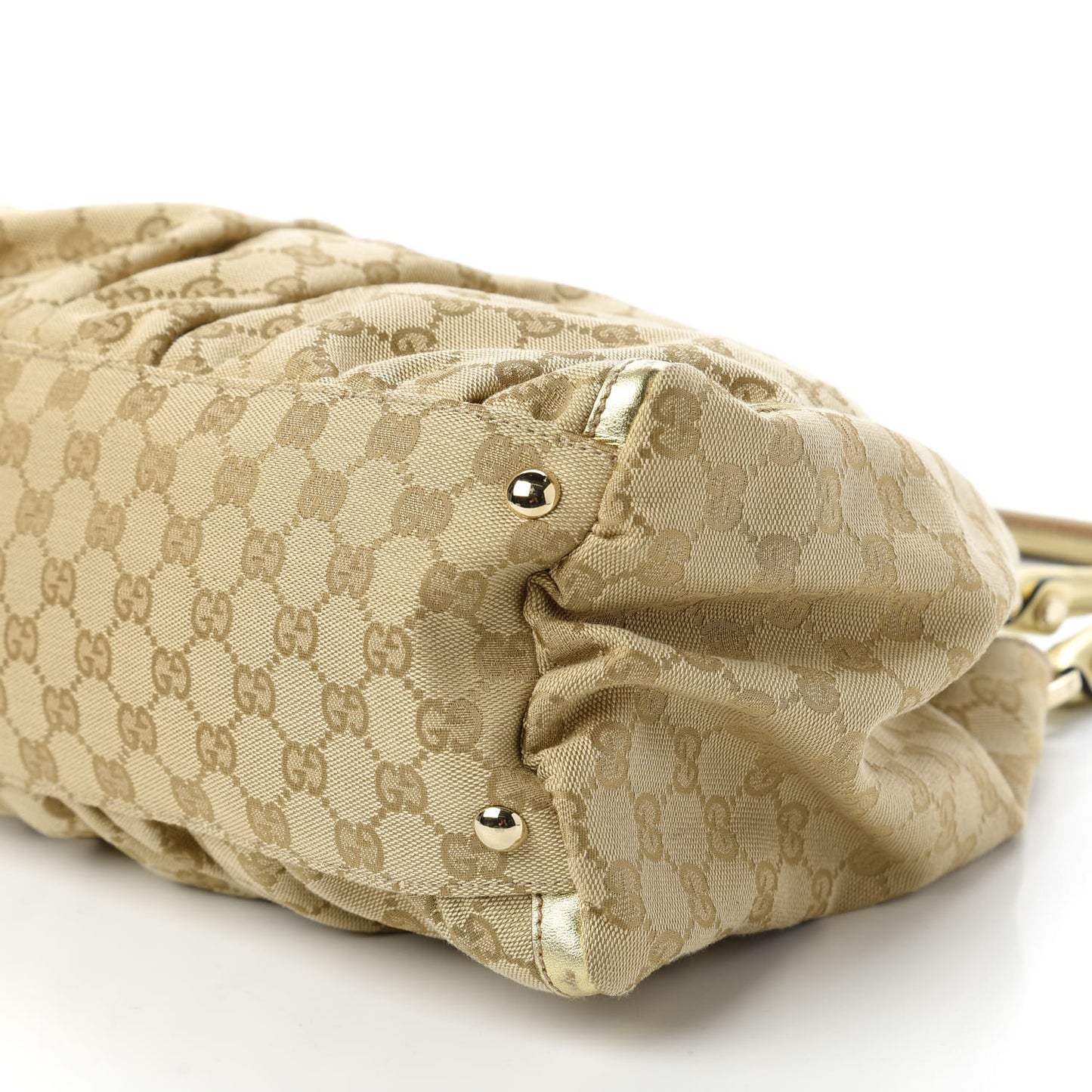 Monogram Large D Gold Hobo Metallic Gold