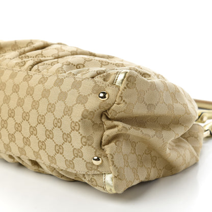 Gucci Monogram Large D Gold Hobo Metallic Gold 7 of 11