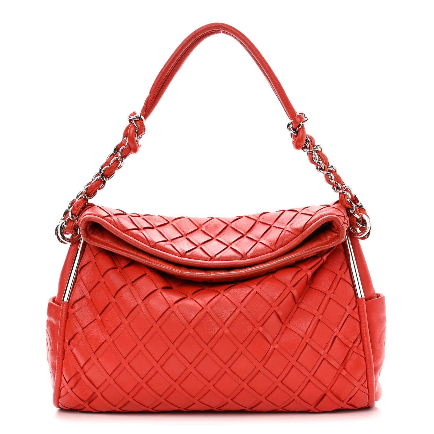 Chanel Lambskin Woven Medium Ultimate Soft Sombrero Hobo Red 1 of 11