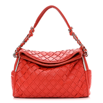 Chanel Lambskin Woven Medium Ultimate Soft Sombrero Hobo Red 1 of 11