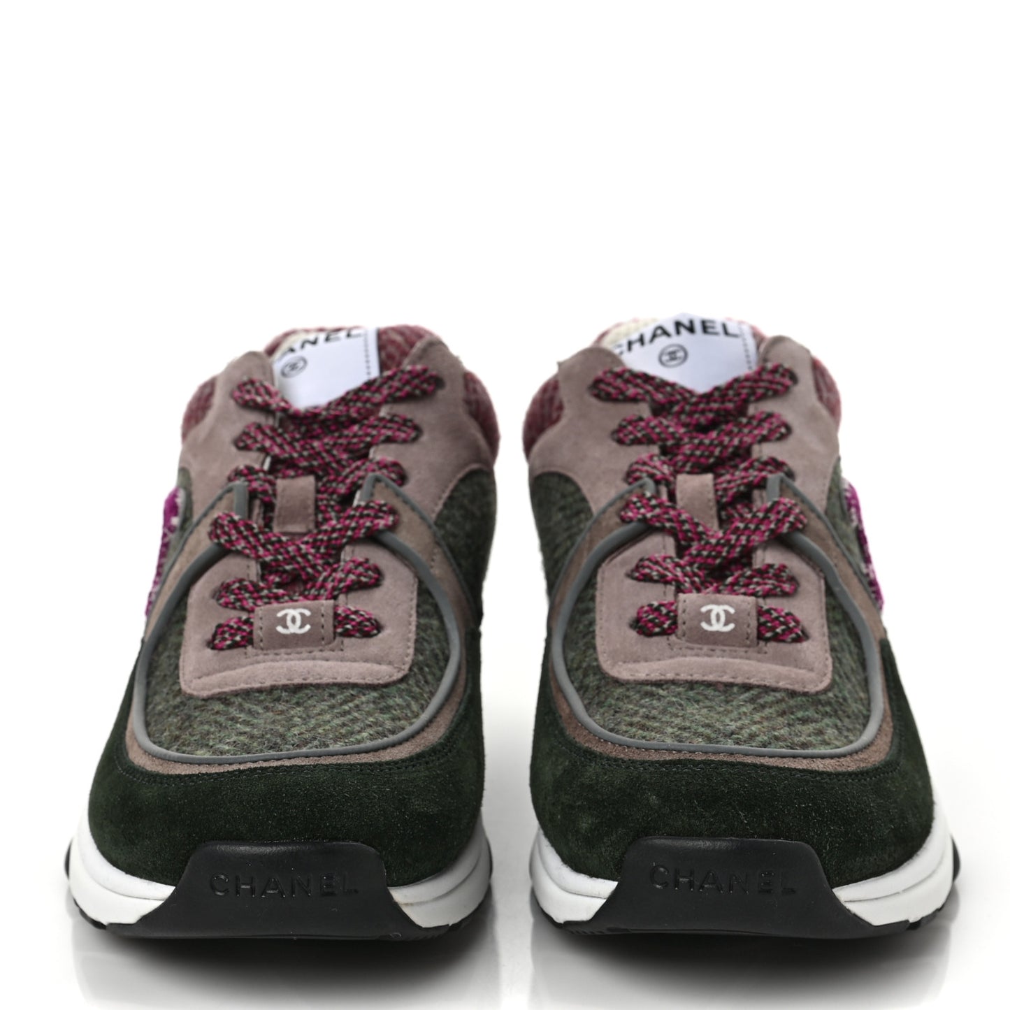 Tweed Suede CC Sneakers 39.5 Multicolor