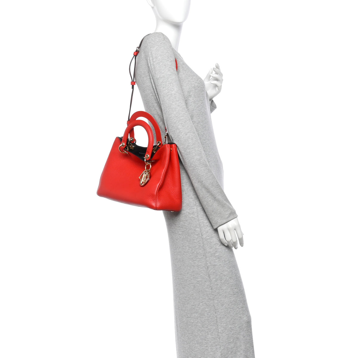 Calfskin Medium Diorissimo Tote Red