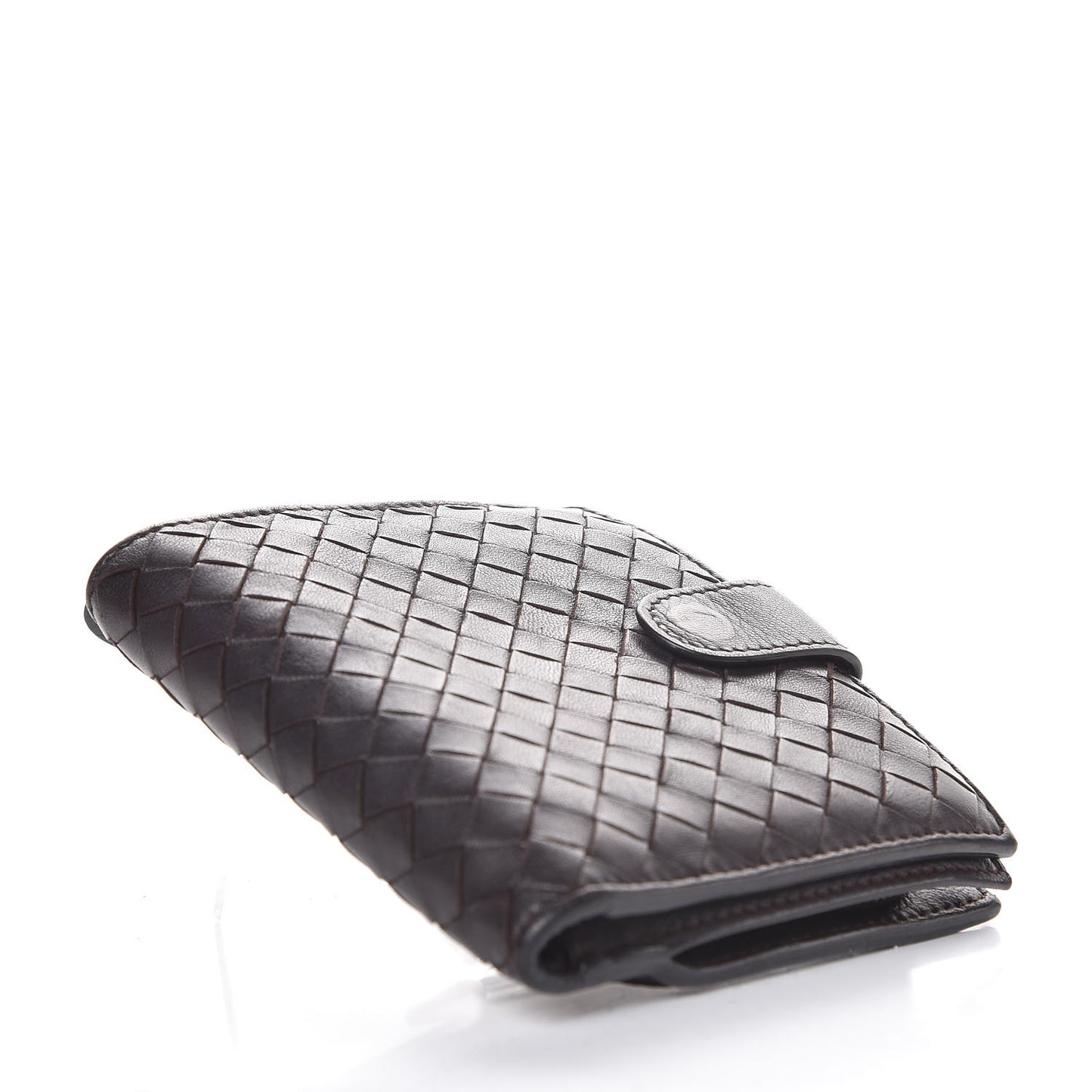 Nappa Intrecciato French Flap Wallet Ebano