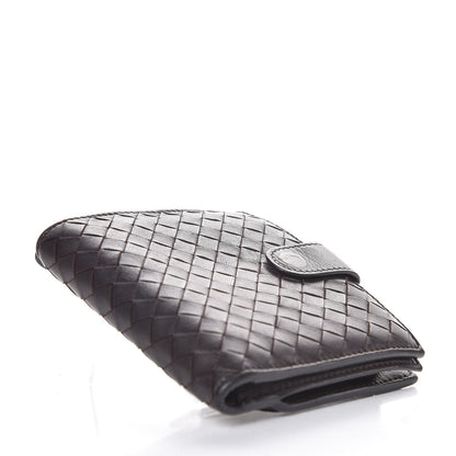 Bottega Veneta Nappa Intrecciato French Flap Wallet Ebano 4 of 11