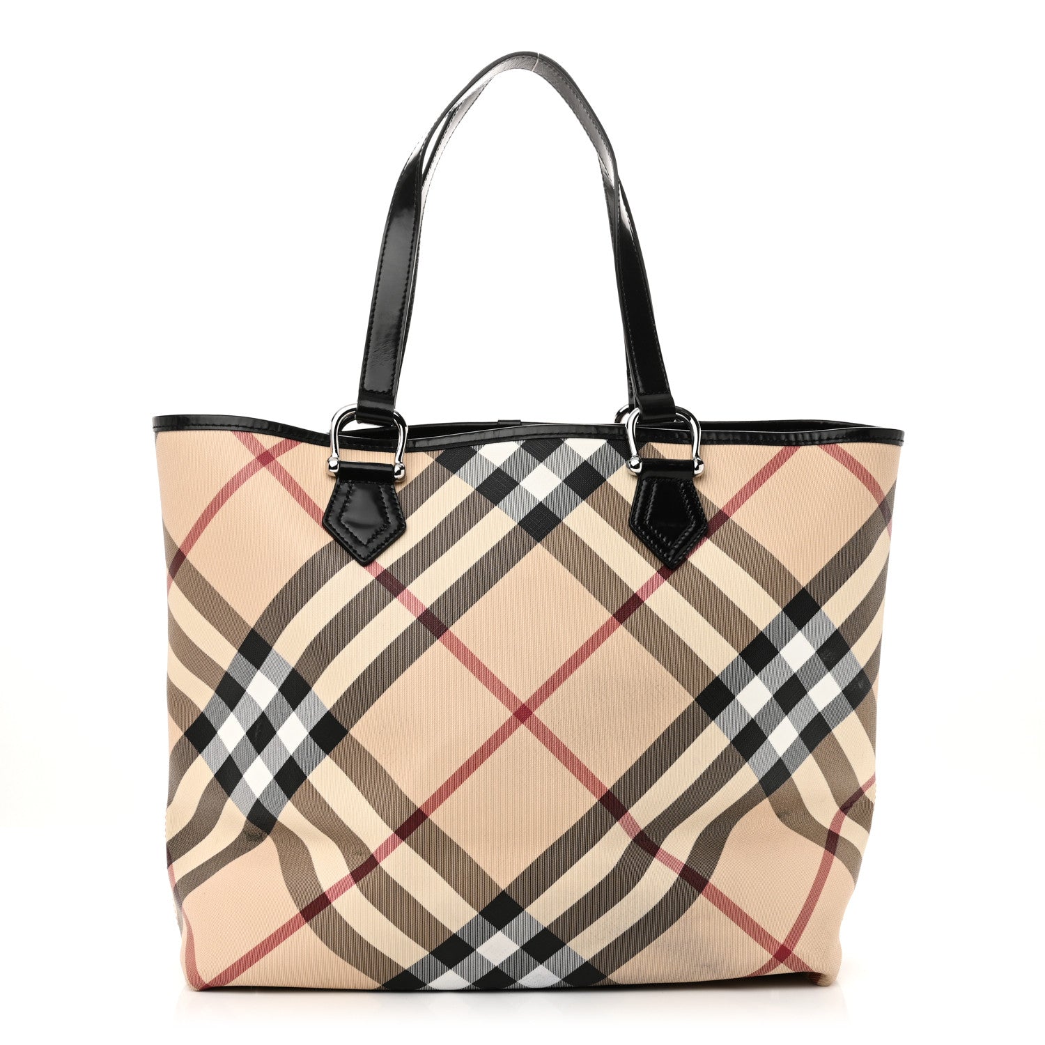 Burberry Nova Check Large Nickie Tote Black 1 of 11