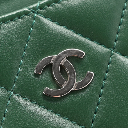 Chanel Lambskin Quilted Card Holder Green 11 of 12