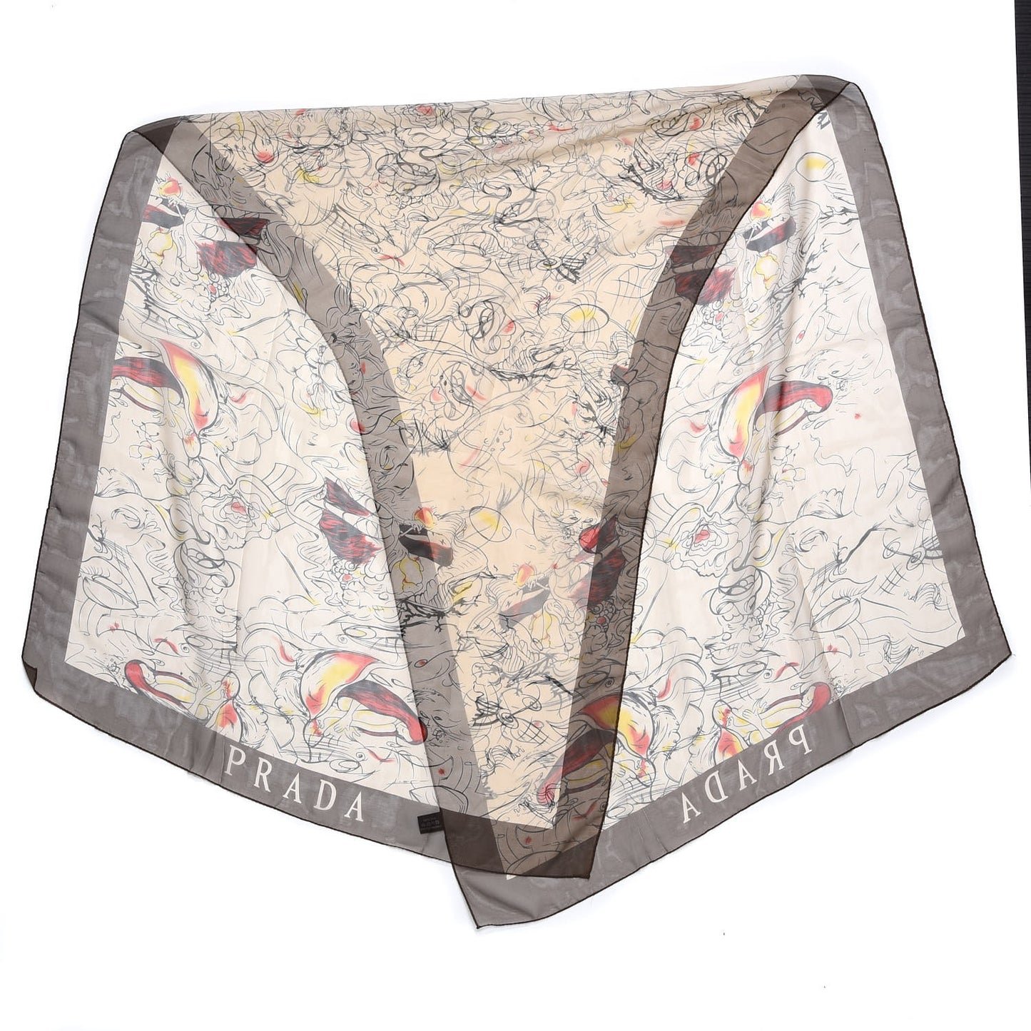 X JAMES JEAN Silk Fairy Fairies Scarf