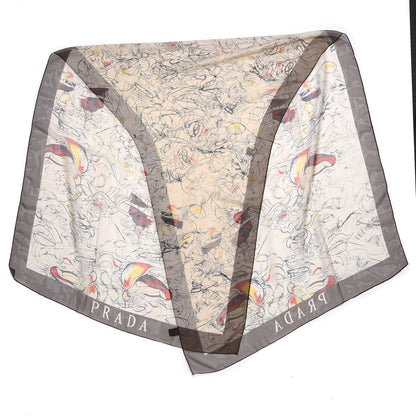Prada X JAMES JEAN Silk Fairy Fairies Scarf 4 of 12