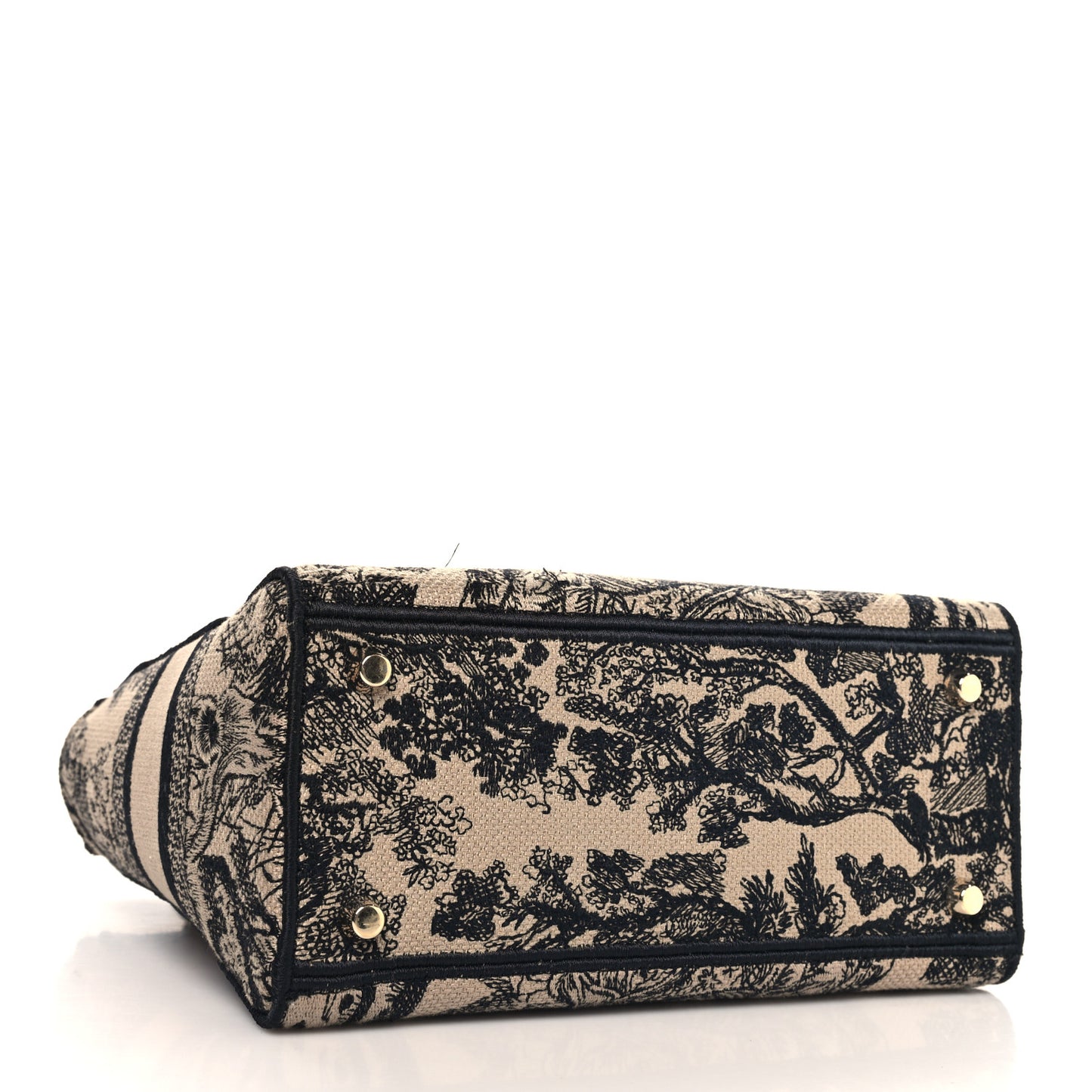 Toile De Jouy Embroidered Medium Lady D-Lite Beige Mullticolor