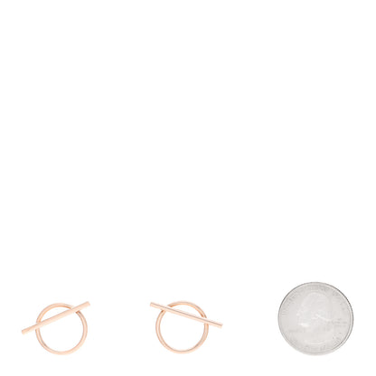 Hermes 18K Rose Gold MM Echappee Earrings 2 of 5