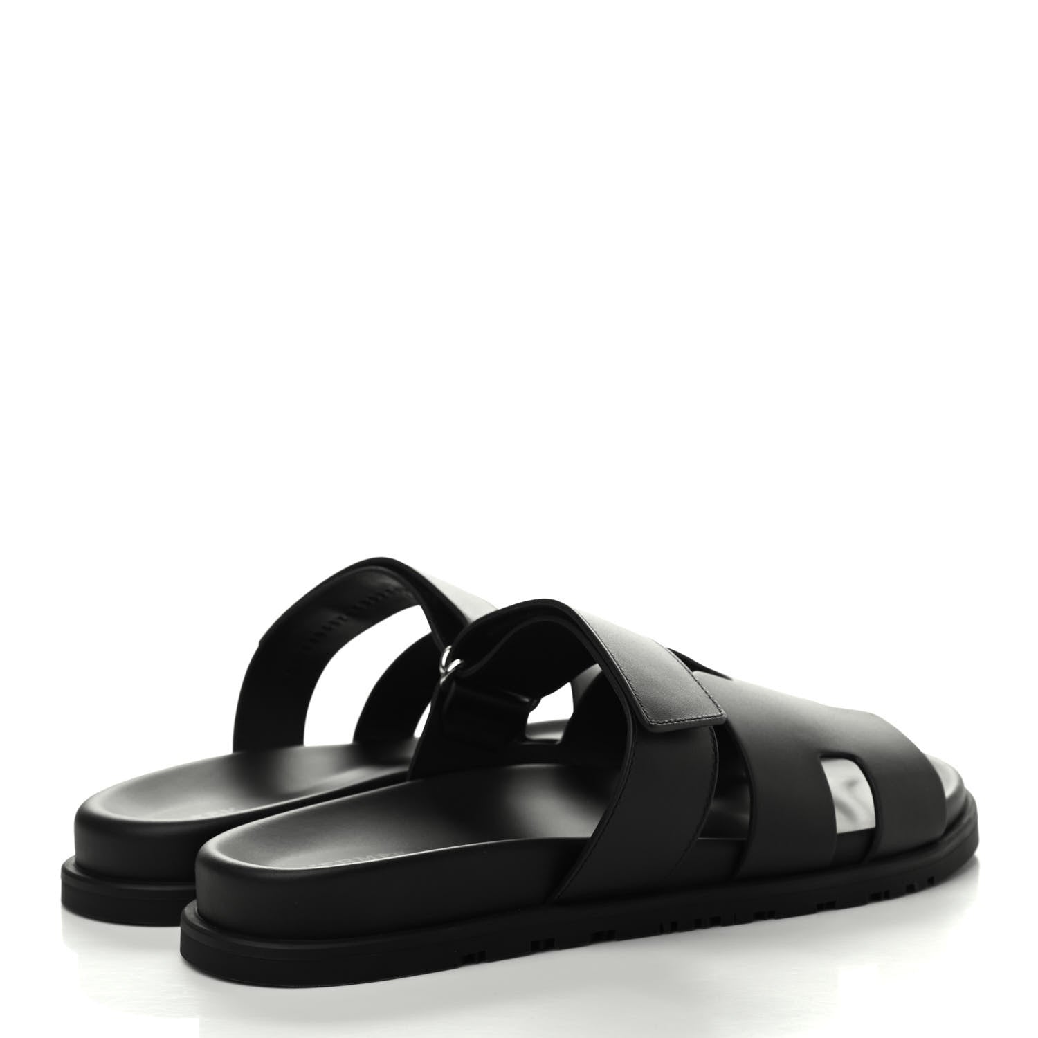 Hermes Calfskin Mens Chypre Sandals 43 Black 4 of 8