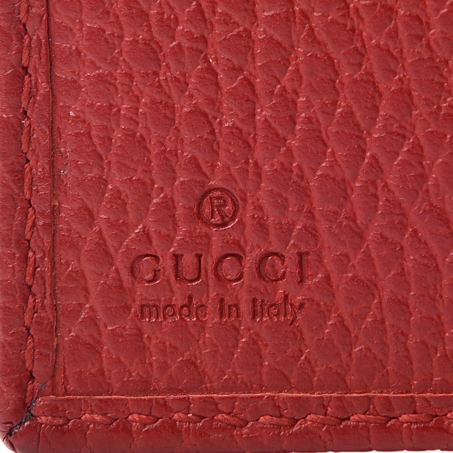 Gucci Dollar Calfskin Double G French Flap Wallet Hibiscus Red 11 of 11