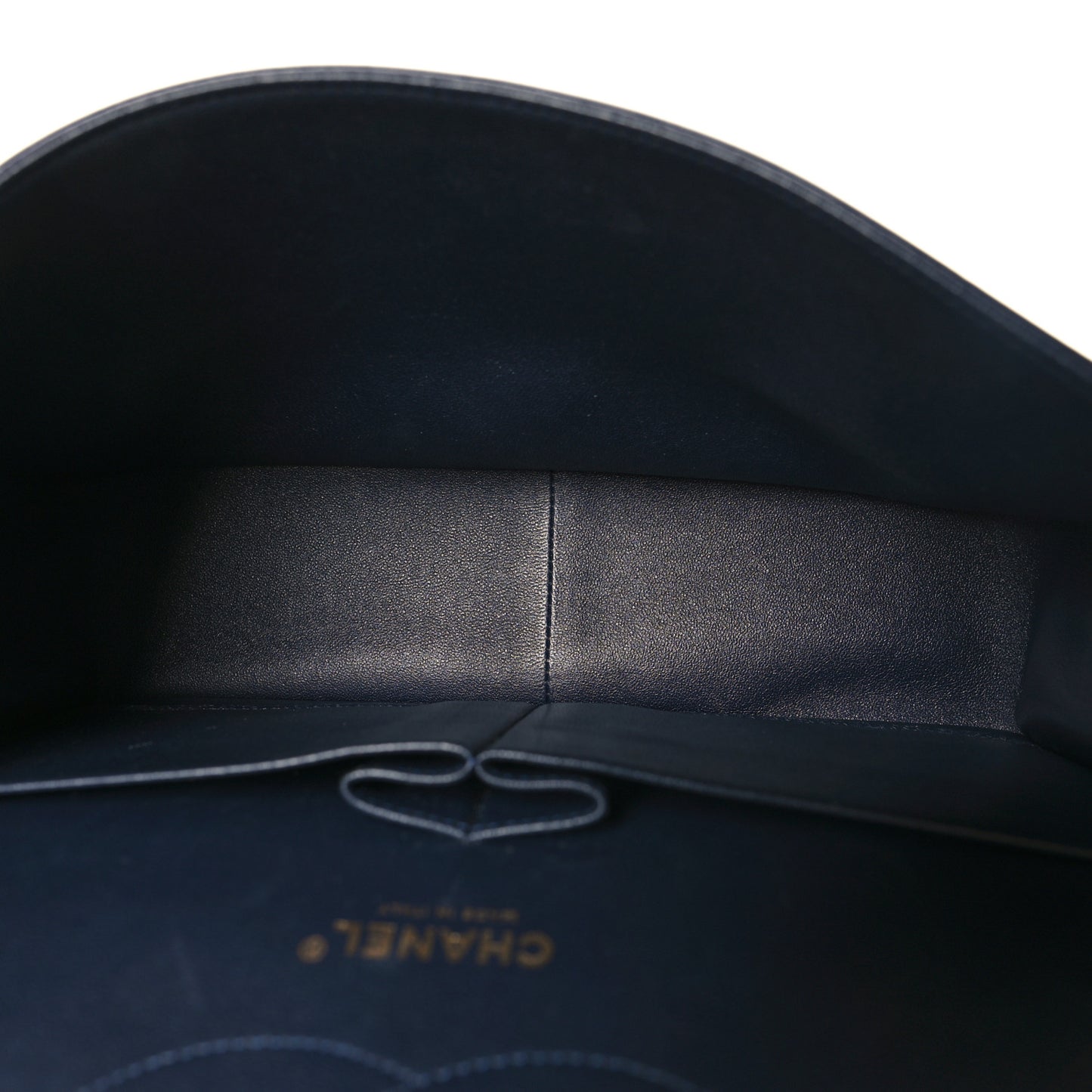 Lambskin Quilted Jumbo Double Flap Navy