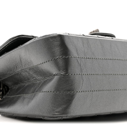 Chanel Metallic Aged Calfskin Chevron Quilted 2.55 Reissue Mini Flap Grey 9 of 14