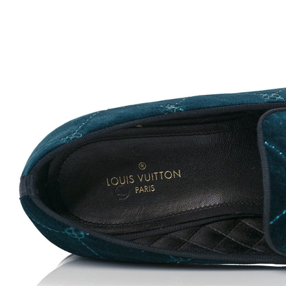 Louis Vuitton Velvet Logo Mens Auteuil Slipper 7 Vert 7 of 9
