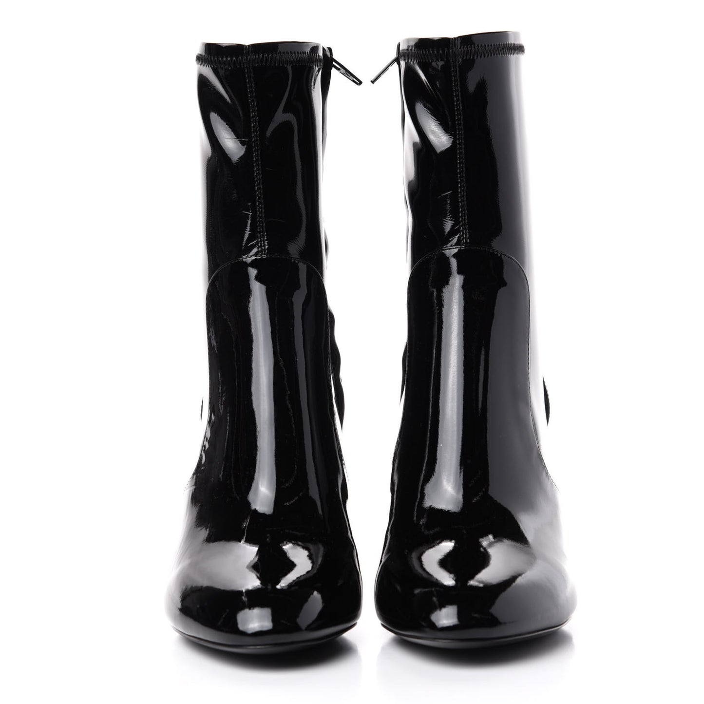 Patent Silhouette Ankle Boots 38.5 Black