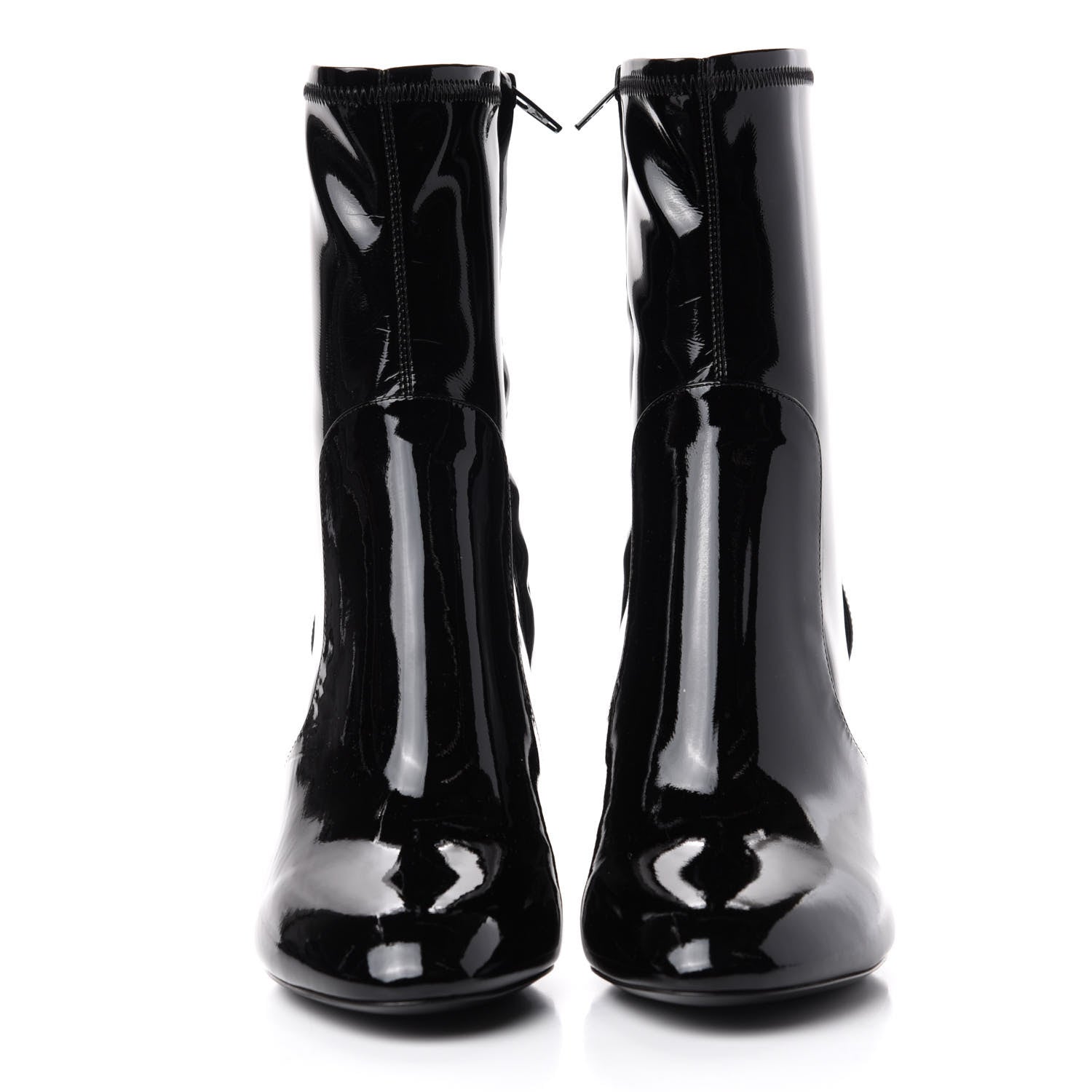 Louis Vuitton Patent Silhouette Ankle Boots 38.5 Black 2 of 10
