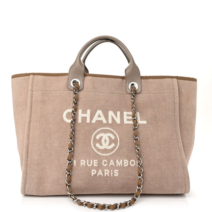 Chanel Canvas Medium Deauville Tote Ecru 1 of 12