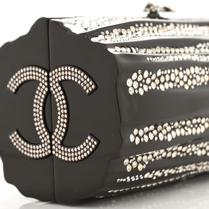 Chanel Plexiglass Strass Log CC Minaudiere Clutch Brown 9 of 9