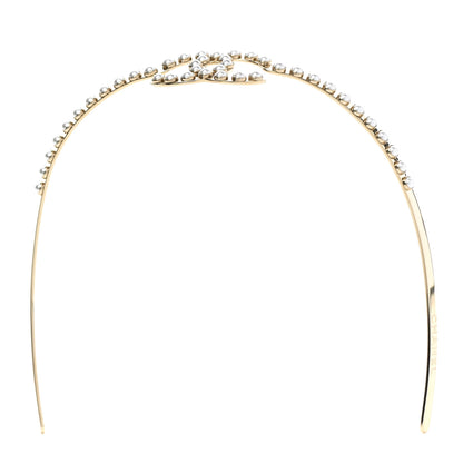 Chanel Metal Pearl CC Headband Light Gold 1 of 6