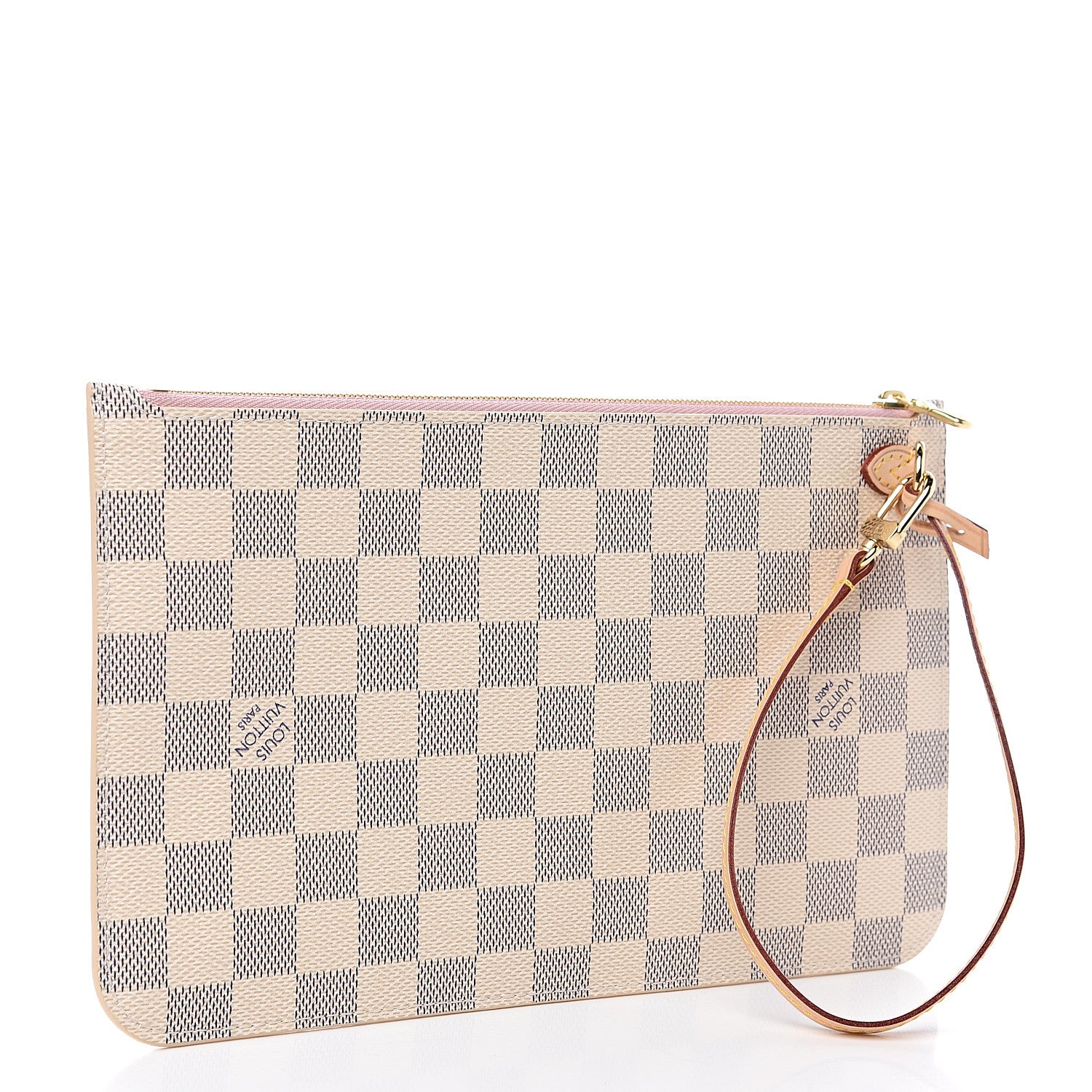 Louis Vuitton Damier Azur Neverfull MM GM Pochette Rose Ballerine 2 of 6