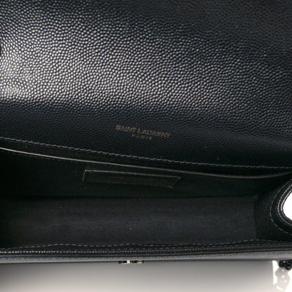 Saint Laurent Grain De Poudre Small Monogram Kate Satchel Black 5 of 9