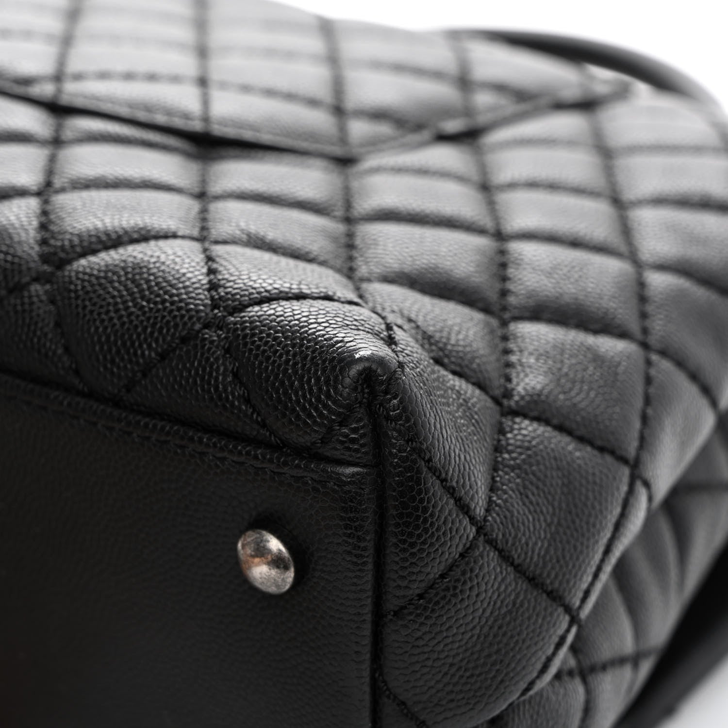 Chanel Caviar Quilted Medium Coco Handle Flap Black 11 of 12